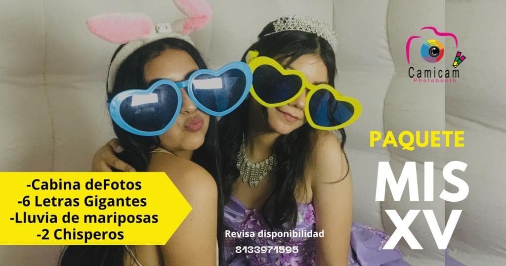 Cabina de fotos para XV años en Monterrey - Camicam Photobooth
