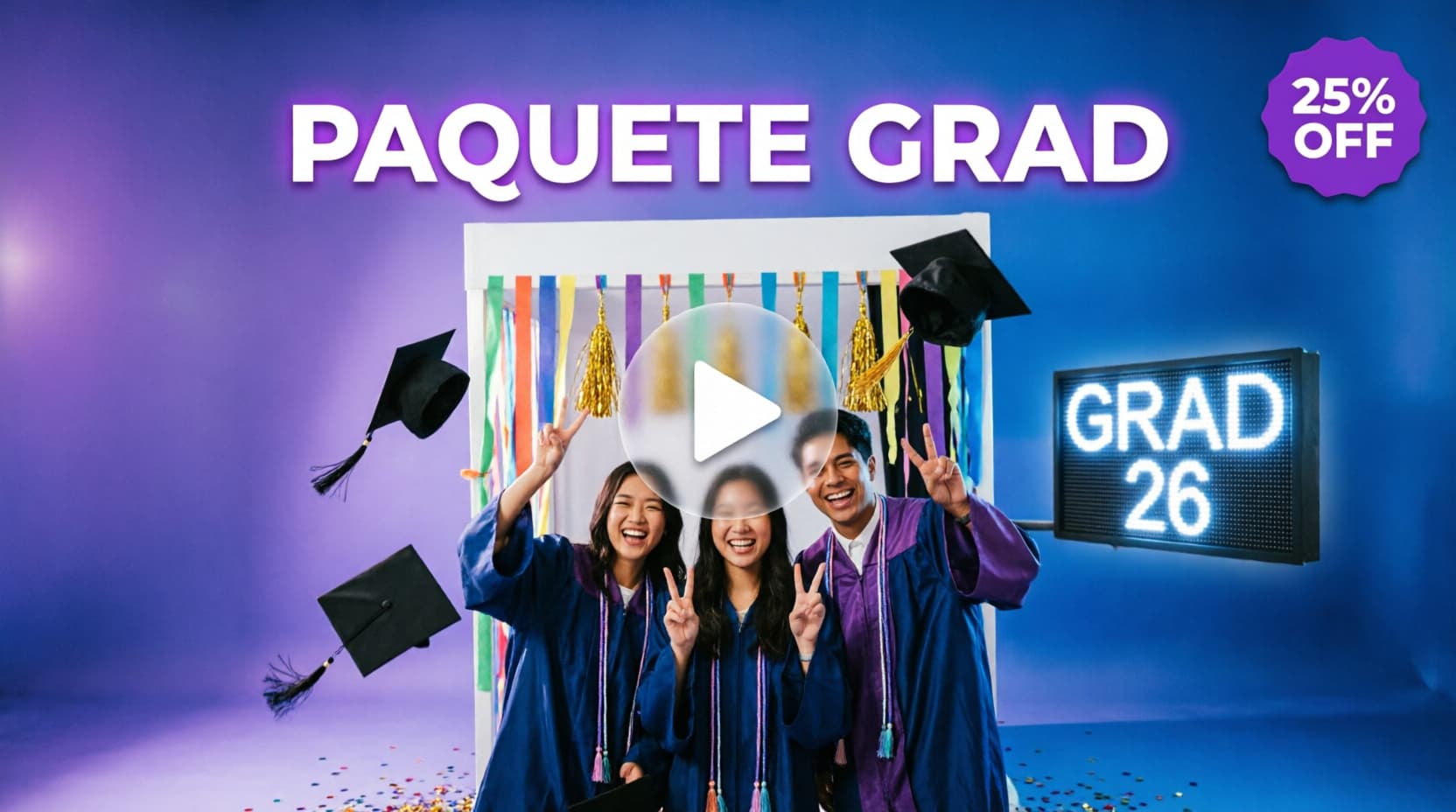 Video del Paquete GRAD - CamiCam Photobooth